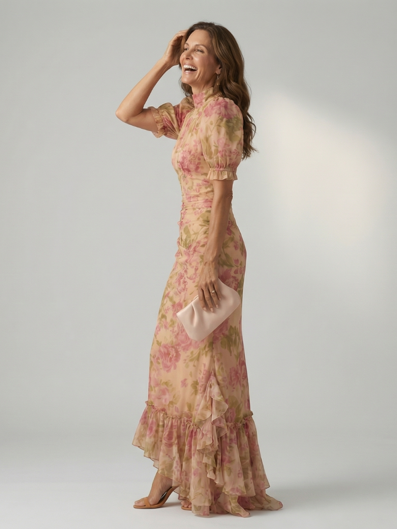 Alexandra | Deep V-neck Maxi Dress