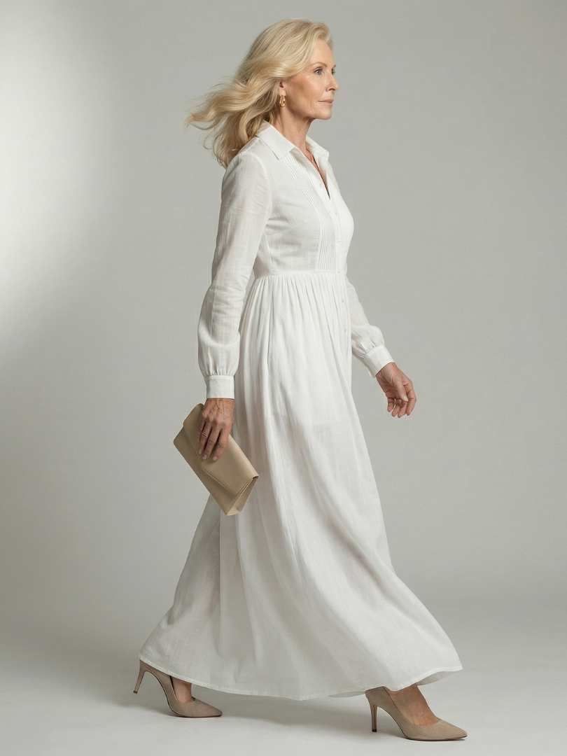 Agnieszka | Maxi dress with flowing fabric