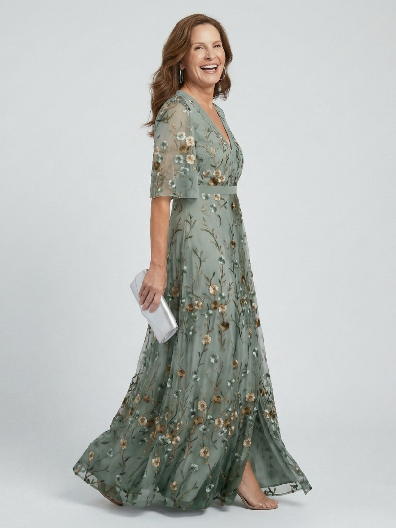 Aneta | Halter Maxi Dress with Floral Print
