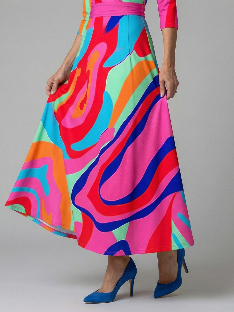 Joanna | Midi dress with cross-over neckline