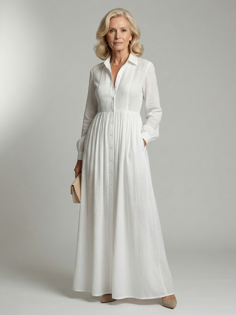 Agnieszka | Maxi dress with flowing fabric
