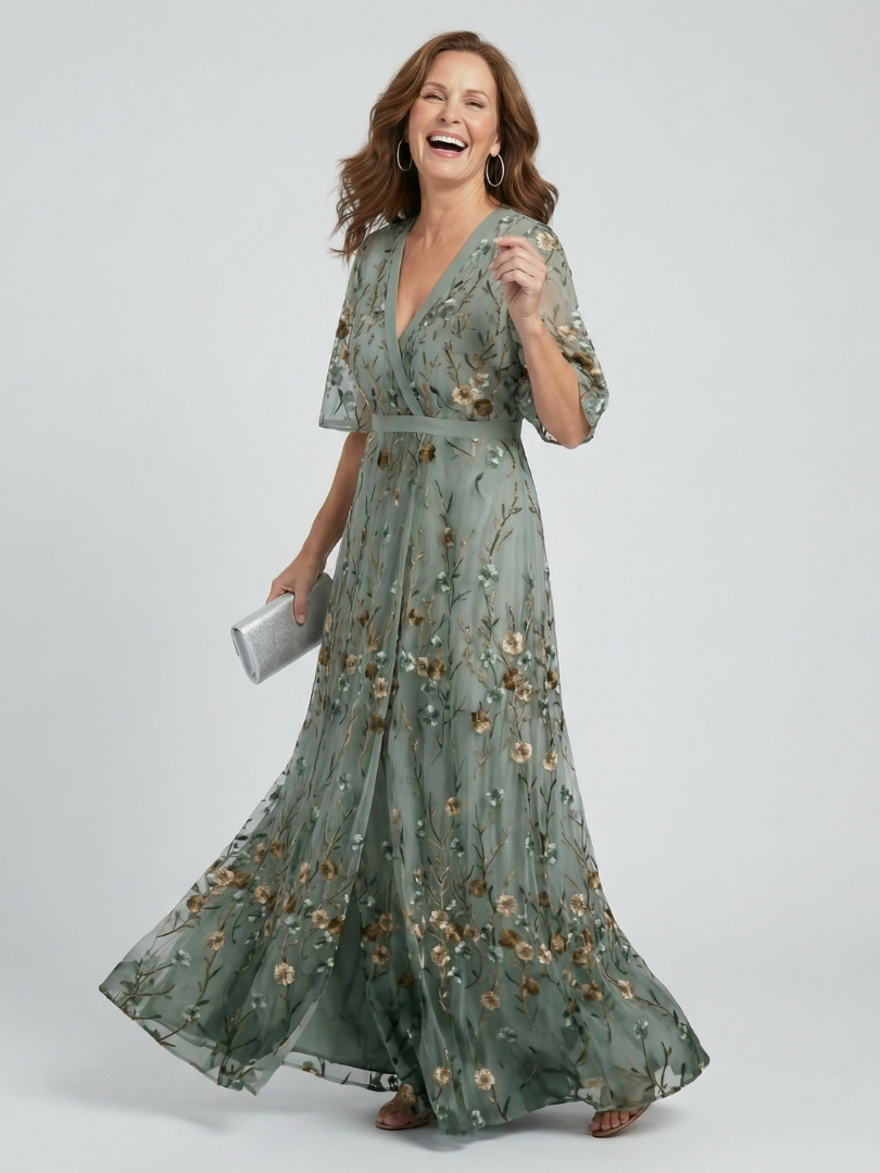 Aneta | Halter Maxi Dress with Floral Print