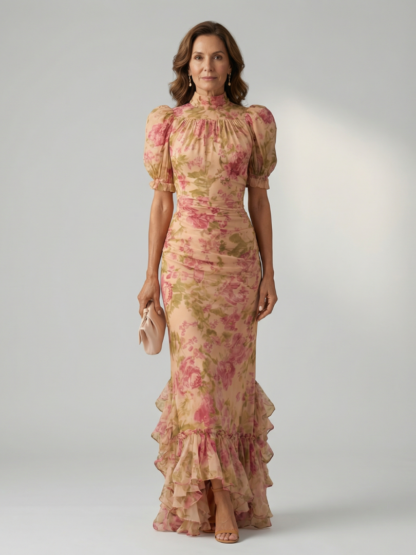 Alexandra | Deep V-neck Maxi Dress