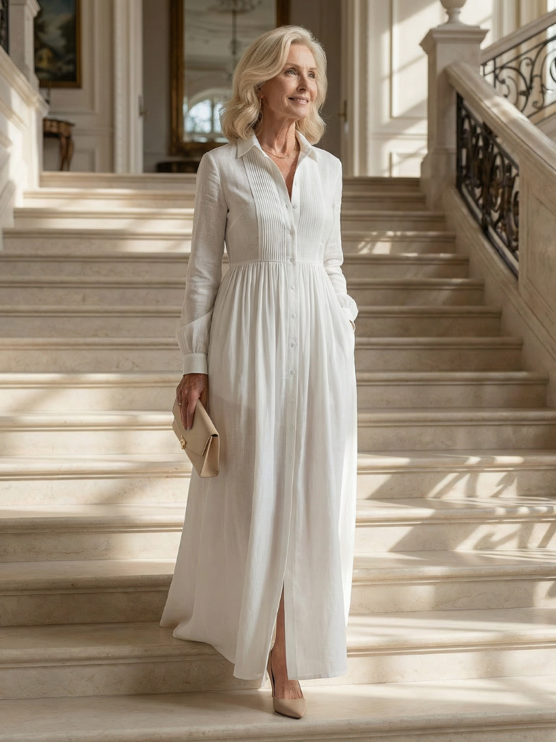 Agnieszka | Maxi dress with flowing fabric