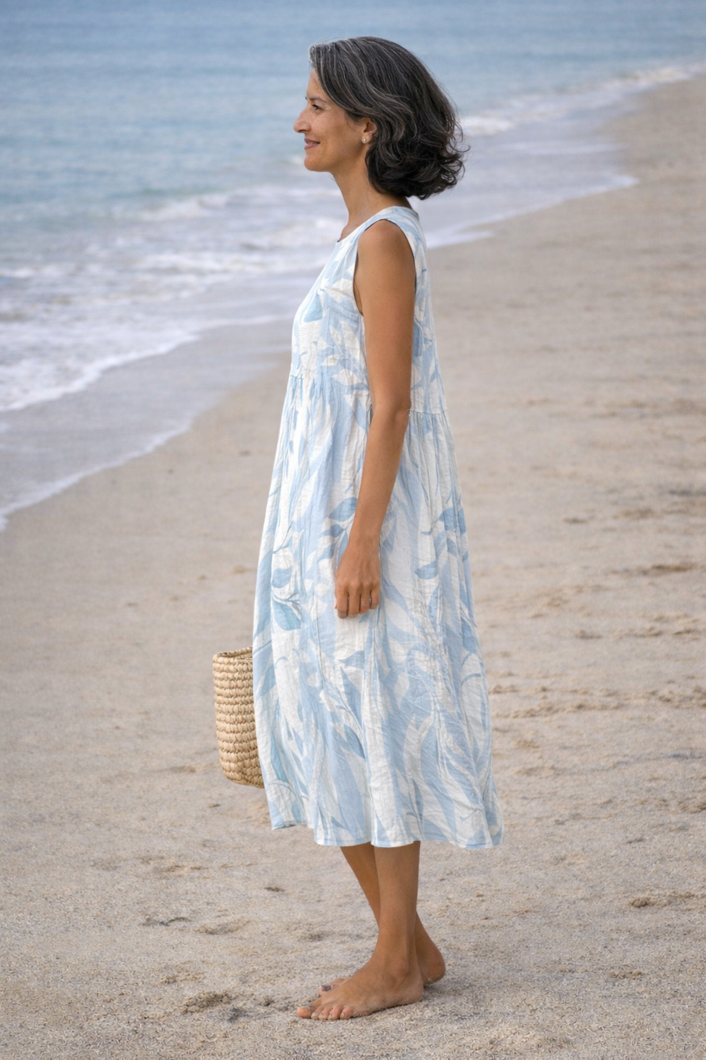 Alegria | Midi dress with leaves