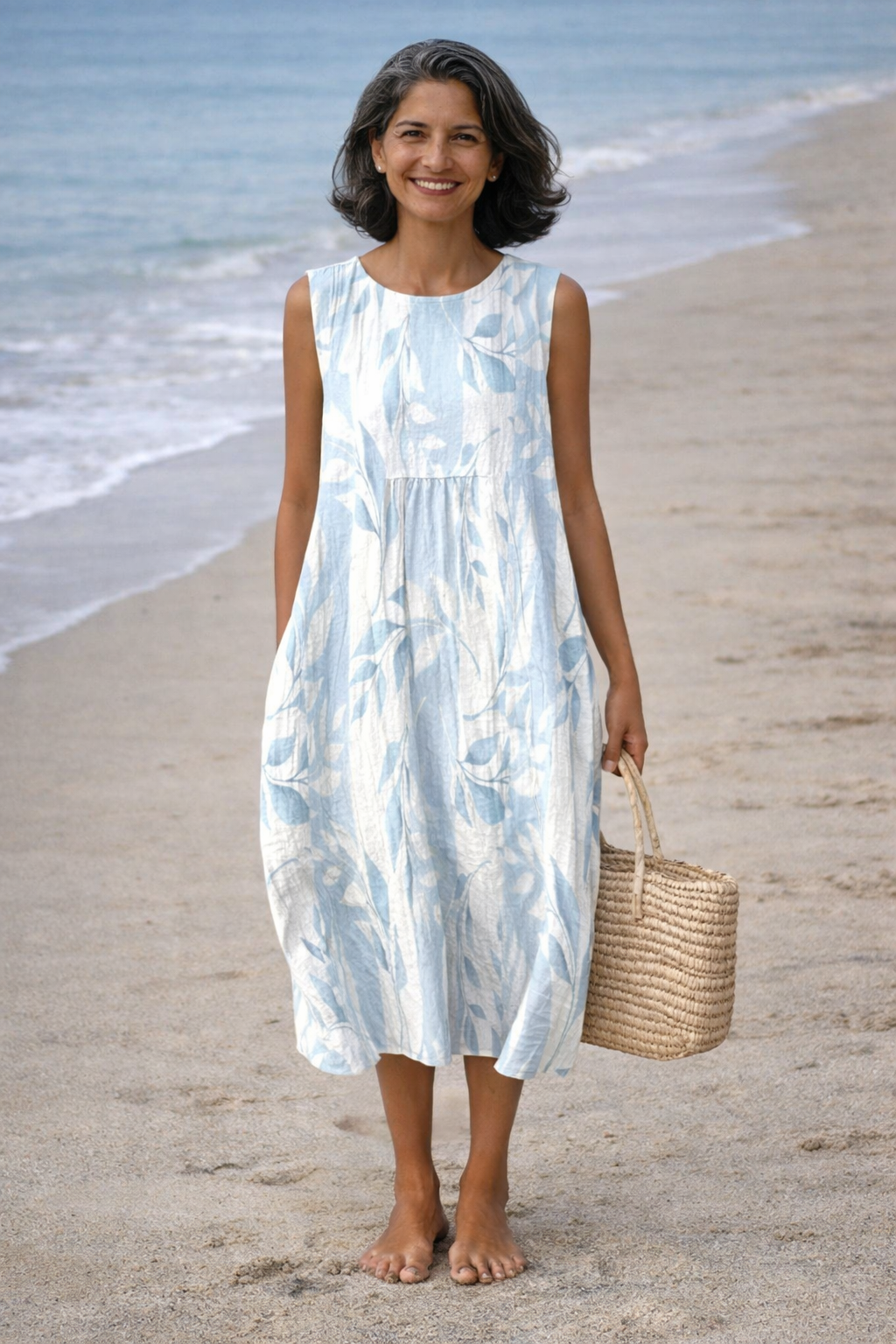 Alegria | Midi dress with leaves